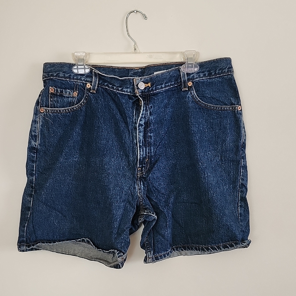 Levis Y2K 2002 Womens 18 Dark Wash Demin Jean Shorts